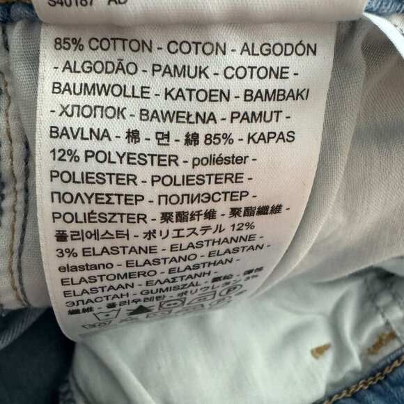 Levi's 720 High Rise Super Skinny Distressed Stretch Denim Womens 26 Roger That - Picture 11 of 11